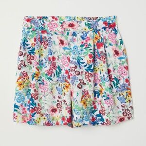 Floral cotton shorts